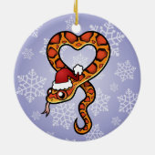 クリスマススネーク(メッセージを入れてね) セラミックオーナメント (裏面)