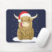 クリスマススノーのスコットランド高地牛 マウスパッド (マウス)
