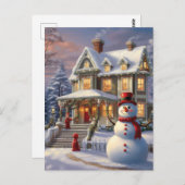 クリスマススノーイハウス ポストカード (正面/裏面)
