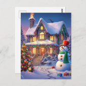 クリスマススノーイハウス ポストカード (正面/裏面)
