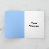 クリスマススノーウィークチャーチシーン挨拶カード シーズンカード (内部)