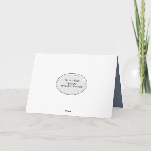 クリスマススノーウィークフクロウとウサギ カード (裏面)