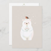 クリスマススノーウィークベアハグ シーズンカード (正面/裏面)