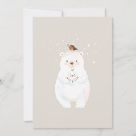 クリスマススノーウィークベアハグ シーズンカード
