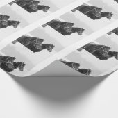 クリスマススノーウマウマ科のーズ素朴クリスマス ラッピングペーパー (角)