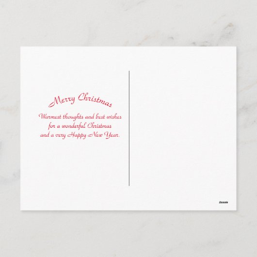 クリスマススノーウーマンうさぎ木の雪水色 シーズンポストカード (裏面)