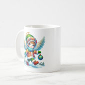 クリスマススノーエンジェル コーヒーマグカップ (正面左)