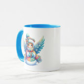 クリスマススノーエンジェル マグカップ (正面左)