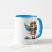 クリスマススノーエンジェル マグカップ (正面右)