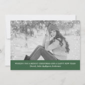 クリスマススノーオーバーレイ2枚のフォトカード シーズンカード (裏面)