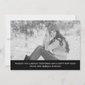 クリスマススノーオーバーレイ2枚のフォトカード シーズンカード (裏面)