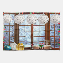 クリスマススノーキッチンタオル キッチンタオル