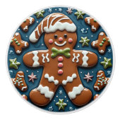 クリスマススノーギンガーブレッドマン セラミックノブ (正面)