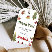 クリスマススノークッキー誕生日パーティー ギフトタグ