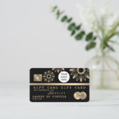 クリスマススノークレジットカードギフトカード証明書 名刺 (スタンド正面)