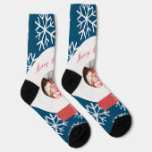 クリスマススノーグローブの雪片写真 ソックス (右)