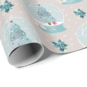 クリスマススノーグローブズラッピング紙 ラッピングペーパー (ロールコーナー)