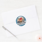 クリスマススノーグローブテンプレート封筒用シール ラウンドシール (封筒)