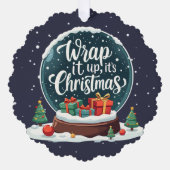 クリスマススノーグローブデザイン オーナメントカード (正面)