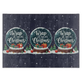 クリスマススノーグローブデザイン カッティングボード (正面)