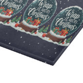 クリスマススノーグローブデザイン カッティングボード (角)