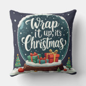 クリスマススノーグローブデザイン クッション (裏面)