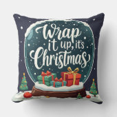 クリスマススノーグローブデザイン クッション (正面)