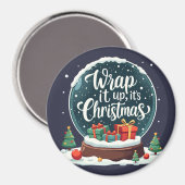 クリスマススノーグローブデザイン マグネット (正面/裏面)