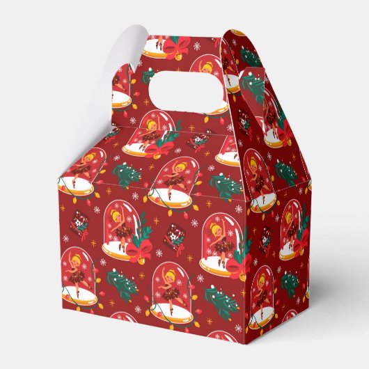 クリスマススノーグローブバレリーナお気に入り フェイバーボックス (正面サイド)