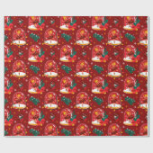 クリスマススノーグローブバレリーナラッピング紙 ラッピングペーパー (フラット)