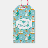 クリスマススノーグローブバレリーナ ギフトタグ (正面)