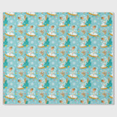 クリスマススノーグローブバレリーナ ラッピングペーパー (フラット)