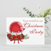 クリスマススノーグローブパーティー 招待状 (スタンド正面)