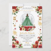 クリスマススノーグローブプリンセスウィンターキンセアニラ 招待状 (正面)