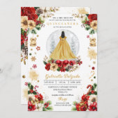 クリスマススノーグローブプリンセスウィンターキンセアニラ 招待状 (正面/裏面)