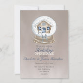 クリスマススノーグローブホリデーオープンハウスパーティー 招待状 (正面)