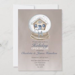 クリスマススノーグローブホリデーオープンハウスパーティー 招待状