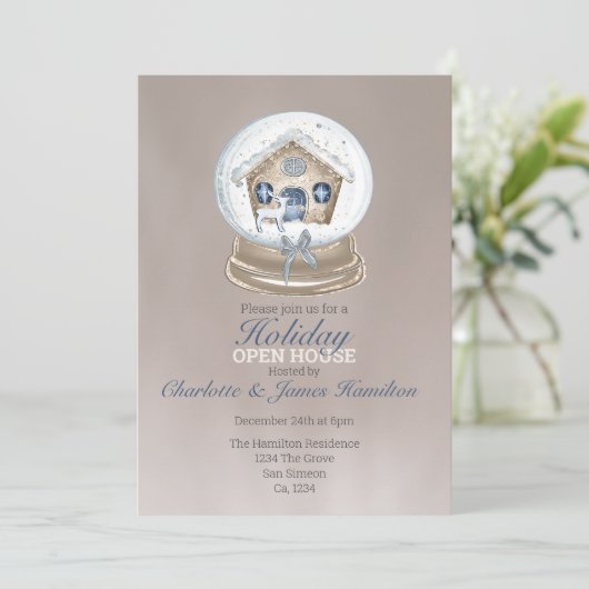 クリスマススノーグローブホリデーオープンハウスパーティー 招待状 (スタンド正面)