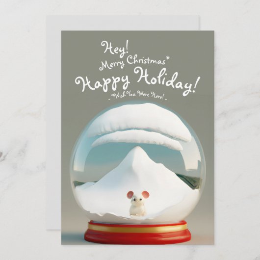 クリスマススノーグローブマウンテンマウス シーズンカード (正面/裏面)