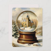 クリスマススノーグローブヴィンテージ シーズンカード (正面/裏面)