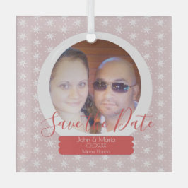 クリスマススノーグローブ写真の雪片 ガラスオーナメント