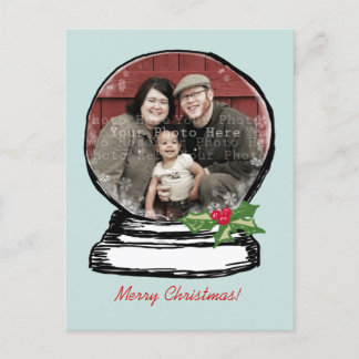 クリスマススノーグローブ写真 シーズンポストカード