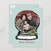 クリスマススノーグローブ写真 シーズンポストカード (正面/裏面)