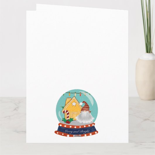 クリスマススノーグローブ格言//ジンジャーブレッドハウス// カード (裏面)