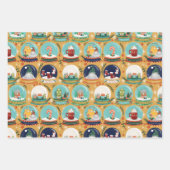 クリスマススノーグローブ格言//ジンジャーブレッドハウス// ラッピングペーパーシート (正面3)