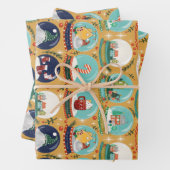 クリスマススノーグローブ格言//ジンジャーブレッドハウス// ラッピングペーパーシート (インサイチュ)