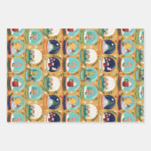 クリスマススノーグローブ格言//ジンジャーブレッドハウス// ラッピングペーパーシート (正面)