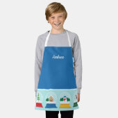 クリスマススノーグローブ エプロン (着用した状態)