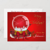 クリスマススノーグローブ シーズンポストカード (正面/裏面)