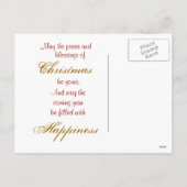 クリスマススノーグローブ シーズンポストカード (裏面)